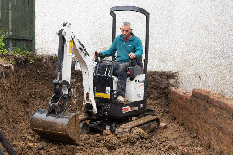 Mini Digger and Driver Hire Swansea Davies Groundwork
