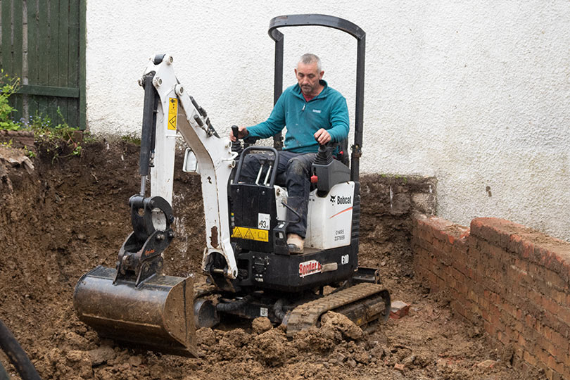 mini digger and driver hire Swansea